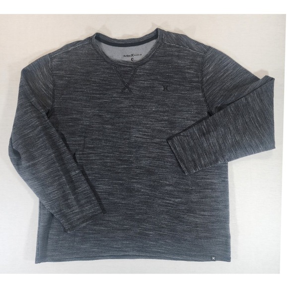 Hurley Other - Hurley BKE Buckle Pullover Mens XL Crew Neck Black Gray Textured Long Sleeve